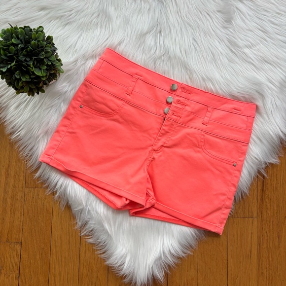 Pants - Refuge Orange High Waisted Shorts